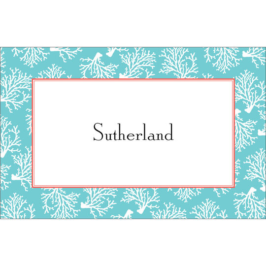 Teal Coral Repeat Placemats